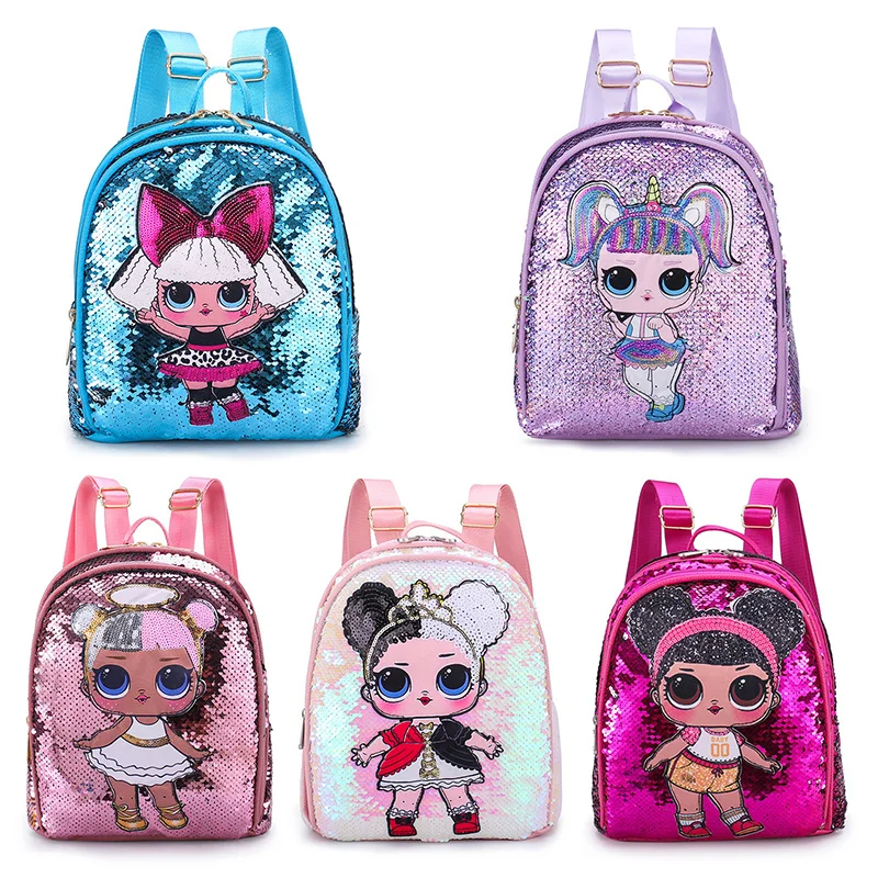 Куклы LOL SURPRISE блестки мультфильмов mochila сумка Детская школьная милая plecak 3d принт в