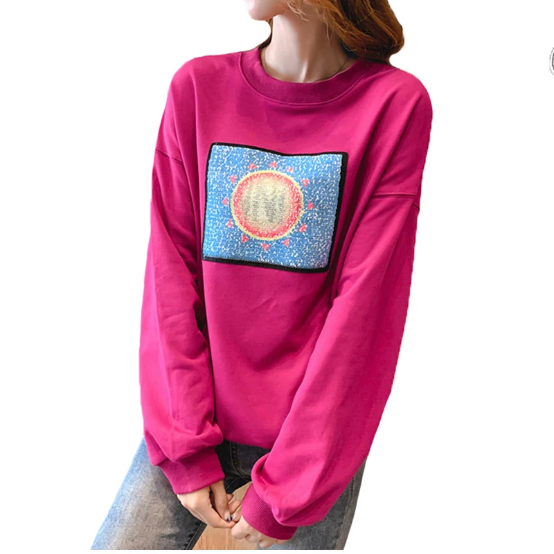 2020 Korean Loose Super Fire Crew Neck Sweater Popsocket Tops Camiseta Mujer T Shirt Women Women Clothes T-shirt
2020 Korean Loose Super Fire Crew Neck Sweater Popsocket Tops Camiseta Mujer T Shirt Women Women Clothes T-shirt