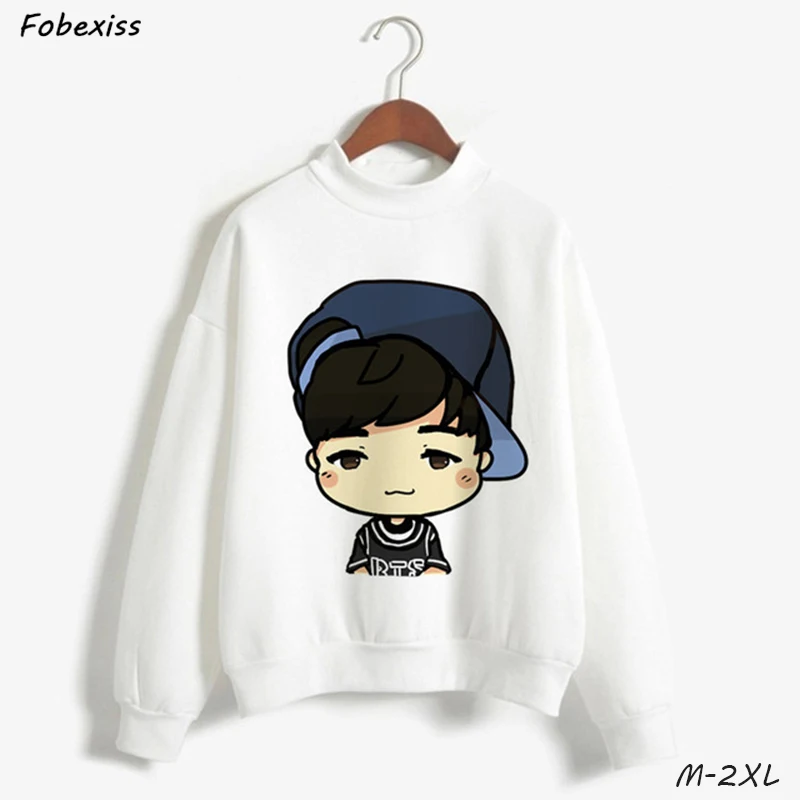 Kpop Bangtan Winter Hoodies Plus Size O Neck Sweatershirt 2019 New White Korean Style Woman Tops Cartoon kawaii Pullover Hoodie 
Kpop Bangtan Winter Hoodies Plus Size O Neck Sweatershirt 2019 New White Korean Style Woman Tops Cartoon kawaii Pullover Hoodie
