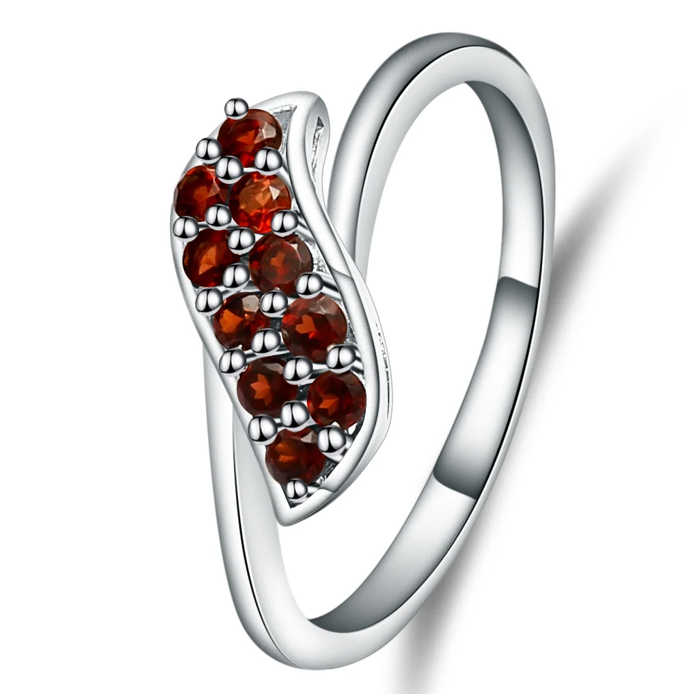 

Gem's Ballet Classic 0.63Ct Natural Red Garnet Gemstone Engagement Rings For Women 925 Sterling Silver Fashion Fine Jewelry