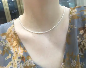 3mm white real Pearl choker necklace gold clasp natural Freshwater PEARL Women Jewelry 17'' 43cm 35cm
3mm white real Pearl choker necklace gold clasp natural Freshwater PEARL Women Jewelry 17'' 43cm 35cm