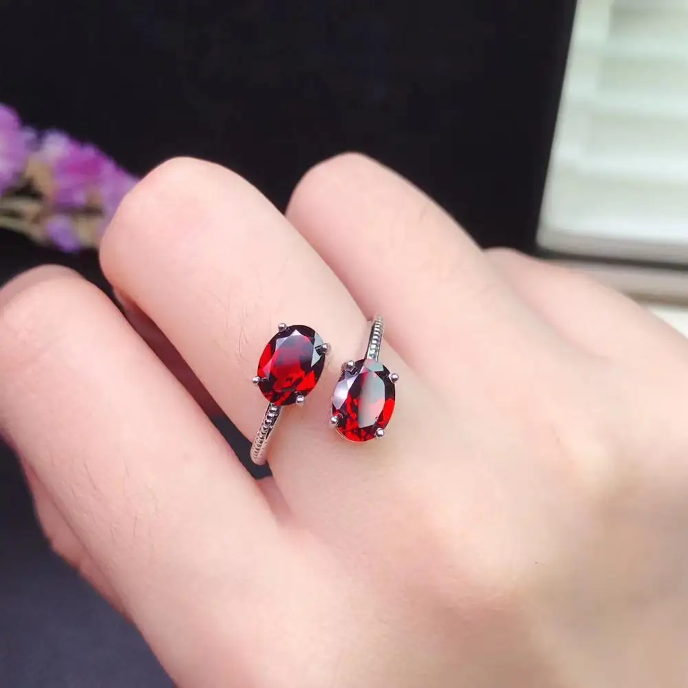 Natural garnet ring 925 silver cheap simple and exquisite beautiful colors the product of nature | Украшения и аксессуары