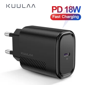 KUULAA USB Charger 18W PD 3.0 Quick Charge 4.0 Fast Charging USB C Plug Mobile Phone Charger For iPhone 11 Pro Max XS XR X 8
KUULAA USB Charger 18W PD 3.0 Quick Charge 4.0 Fast Charging USB C Plug Mobile Phone Charger For iPhone 11 Pro Max XS XR X 8