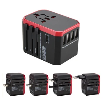 New Design Enhanced Colorful Universal Multi-Plug Adapter Charger 4usb Conversion Plug Abroad Conversion Socket Converter JR
New Design Enhanced Colorful Universal Multi-Plug Adapter Charger 4usb Conversion Plug Abroad Conversion Socket Converter JR