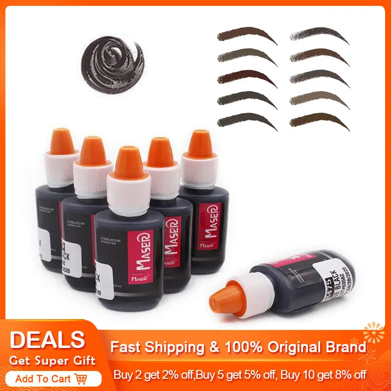Maser 10ml Tattoo Pigment Inks 16 Colors Permanent Makeup pigments for Eyebrows Microblading Beauty Safe for Tattoo Machine Pen
Maser 10ml Tattoo Pigment Inks 16 Colors Permanent Makeup pigments for Eyebrows Microblading Beauty Safe for Tattoo Machine Pen
