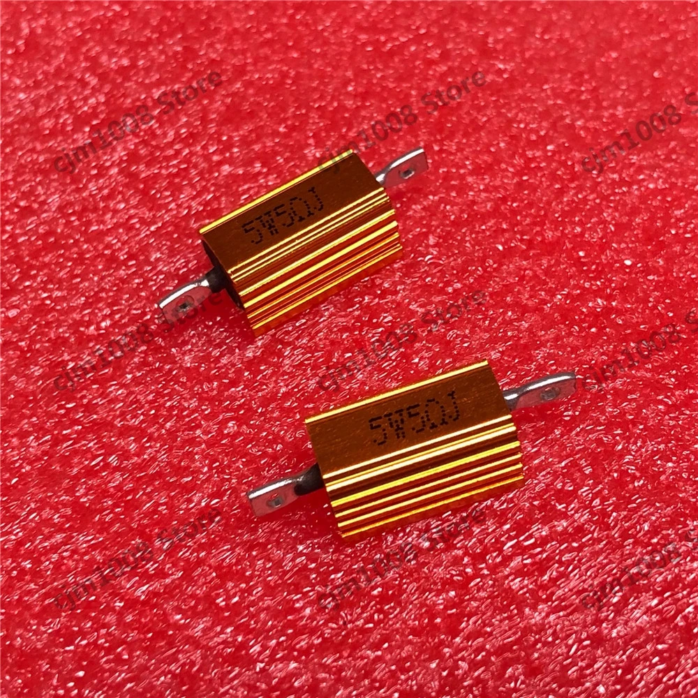 RX24-5W 5R 5RJ Power металлический корпус чехол Золотой Алюминиевый проволочный резистор