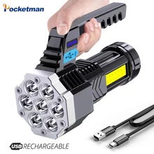 High Power 7Led Flashlight with Cob Side Light Outdoor Lighting ABS Material Torch Rechargeable Flashlight with built in battery
High Power 7Led Flashlight with Cob Side Light Outdoor Lighting ABS Material Torch Rechargeable Flashlight with built in battery