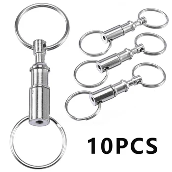 10pcs Detachable Key Ring Snap Lock Holder Alloy Pull Apart Double end Key Rings Removable Keyring Quick Release Keychain Tools
10pcs Detachable Key Ring Snap Lock Holder Alloy Pull Apart Double end Key Rings Removable Keyring Quick Release Keychain Tools