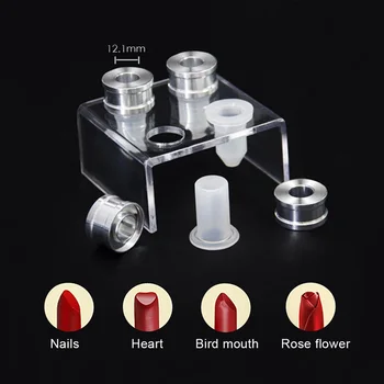 9-piece DIY 12.1mm simple lipstick filling tube silicone mold aluminum ring four-hole bracket homemade lipstick tool simple set 
9-piece DIY 12.1mm simple lipstick filling tube silicone mold aluminum ring four-hole bracket homemade lipstick tool simple set