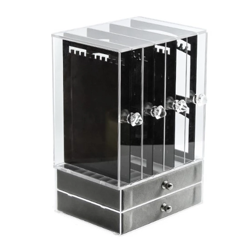 Jewelry Display Hanging Earring Necklace Chain Ring Hanger Holder Rack with Velvet Drawers for Storage Jewelry Organizer 4 Doors
Jewelry Display Hanging Earring Necklace Chain Ring Hanger Holder Rack with Velvet Drawers for Storage Jewelry Organizer 4 Doors