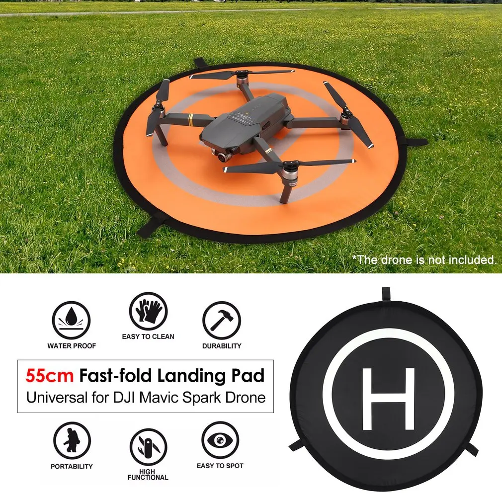 55 Fast-fold Landing Pad Universal FPV Drone Parking Apron Foldable Pad For DJ1 Spark Mavic Pro FPV Racing Drone Accessory
55 Fast-fold Landing Pad Universal FPV Drone Parking Apron Foldable Pad For DJ1 Spark Mavic Pro FPV Racing Drone Accessory