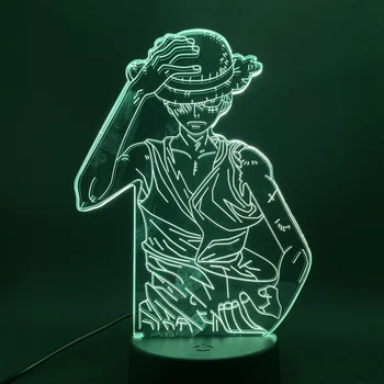 3D Night Light One Piece Luffy Creative Colorful LED Animation Table Lamp Children's Bedroom 
3D Night Light One Piece Luffy Creative Colorful LED Animation Table Lamp Children's Bedroom