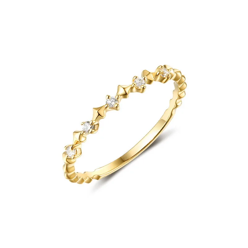 Elegant 14K Pure Real Yellow Gold Wave Shape Crystal Rings for Women Girl Fancy Bands Fine Anniversary Jewelry 
Elegant 14K Pure Real Yellow Gold Wave Shape Crystal Rings for Women Girl Fancy Bands Fine Anniversary Jewelry