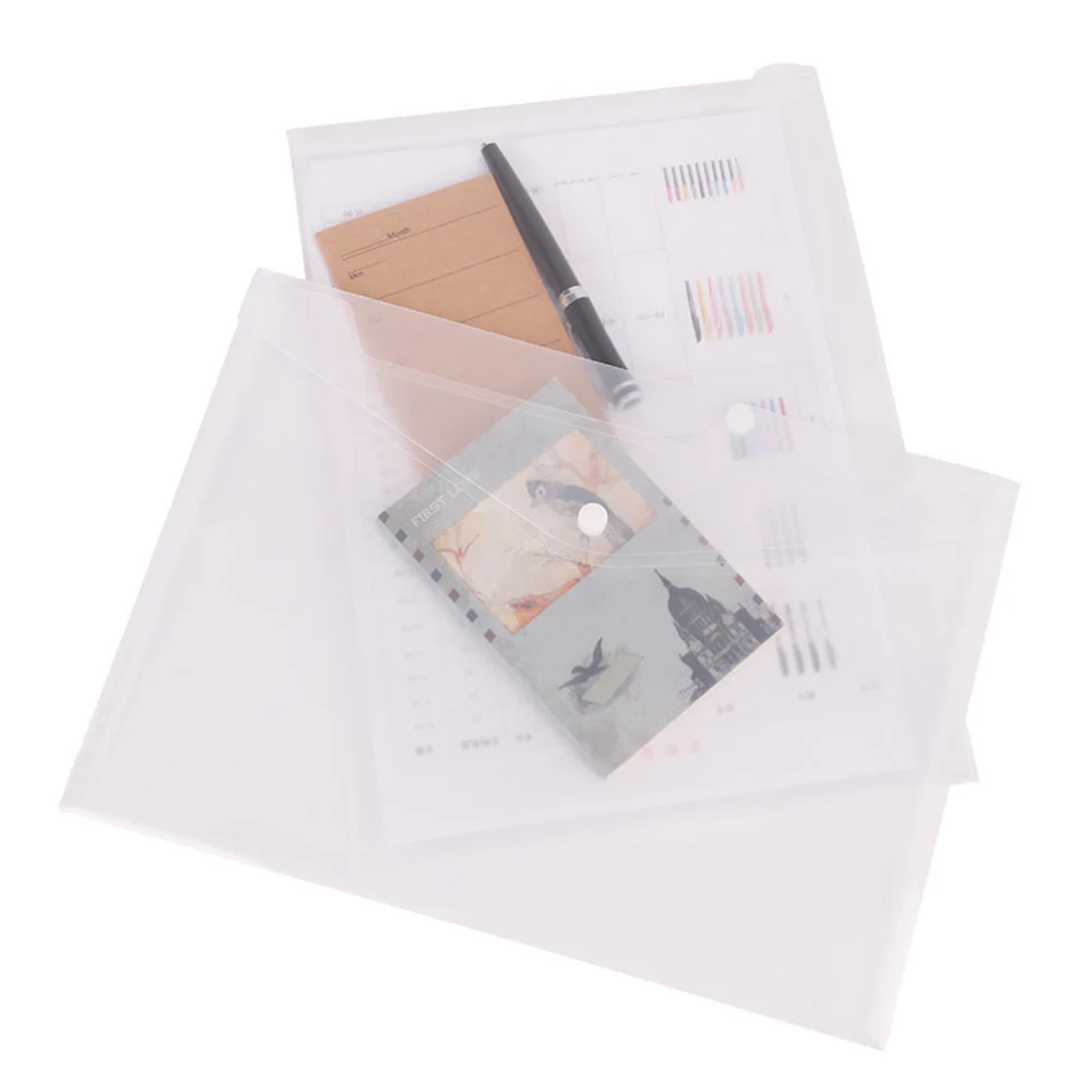 Envelope Folder With Snap Button Document Holder A4 Size For Office Transparent Waterproof
Envelope Folder With Snap Button Document Holder A4 Size For Office Transparent Waterproof