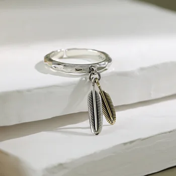 925 Sterling Silver Vintage Wing Feather Open Ring Individual Character Joker Ring Special Personalized Jewelry Anillos Mujer
925 Sterling Silver Vintage Wing Feather Open Ring Individual Character Joker Ring Special Personalized Jewelry Anillos Mujer