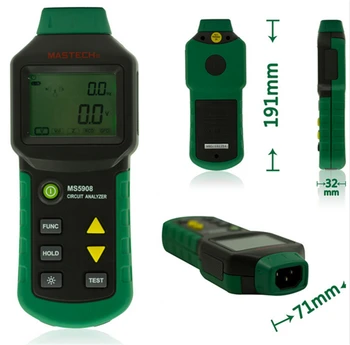 Circuit-Analyzer GFCI Sockets Distribution-Line Fault-Tester Testing MASTECH MS5908/MS5908B
Circuit-Analyzer GFCI Sockets Distribution-Line Fault-Tester Testing MASTECH MS5908/MS5908B