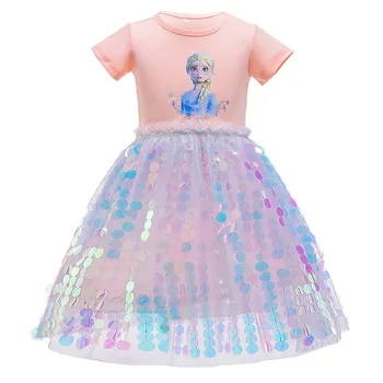 2020 Princess Anna Elsa dress Snow Queen cosplay costume girl show dress formal wedding dress girl clothes 
2020 Princess Anna Elsa dress Snow Queen cosplay costume girl show dress formal wedding dress girl clothes