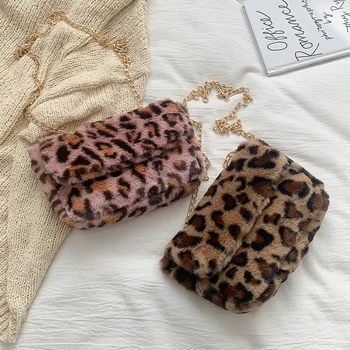 Leopard Print Women Shoulder Bag Plush Autumn Winter Chain Crossbody Pouch
Leopard Print Women Shoulder Bag Plush Autumn Winter Chain Crossbody Pouch