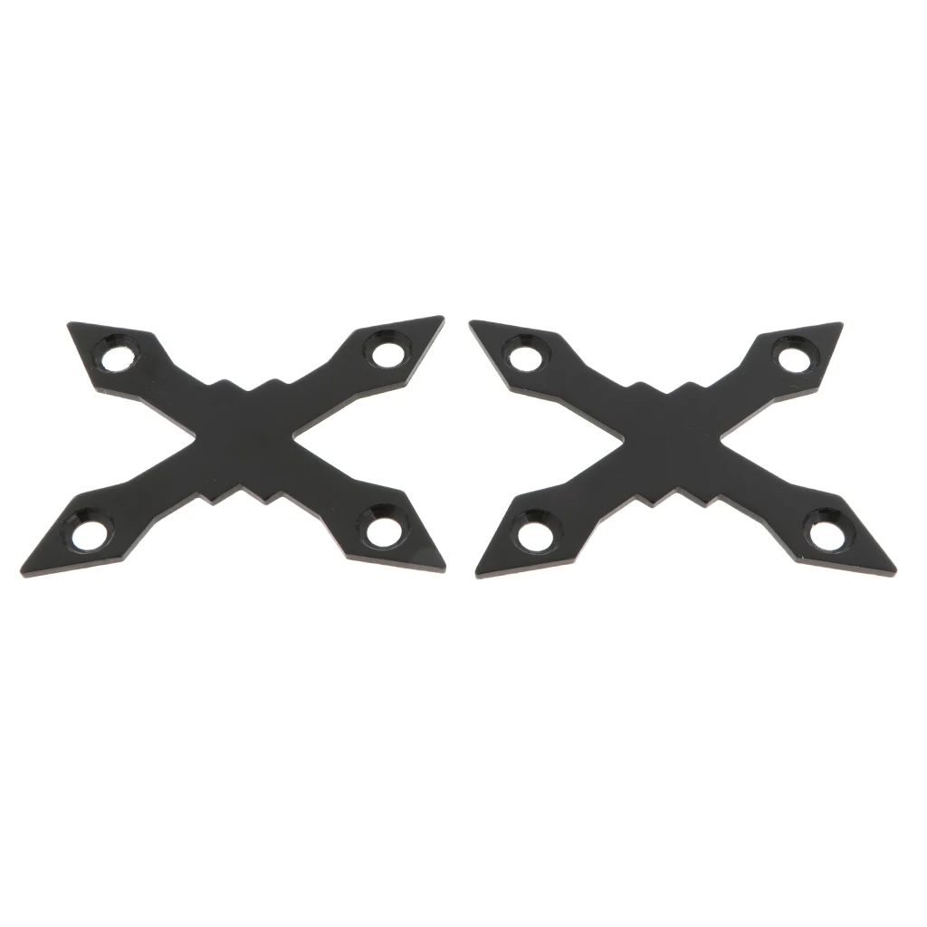 2pcs X-Shaped 4 Holes Aluminum Alloy Anti-Collapse Skateboard Longboard Deck Gaskets Pads 2pcs X-Shaped 4 Holes Aluminum Alloy Anti-Collapse Skateboard Longboard Deck Gaskets Pads