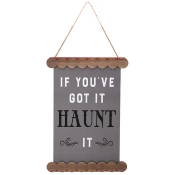 Halloween Hanging Sign " if you've got it haunt it" Halloween wall sign for Happy Halloween Party Indoor Outdoor Door Wall Decor
Halloween Hanging Sign " if you've got it haunt it" Halloween wall sign for Happy Halloween Party Indoor Outdoor Door Wall Decor