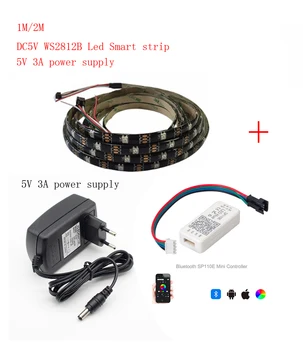 1-2m DC5V WS2812B Led Strip 30 pixels/leds/m WS2812 IC Smart 5050 RGB led Strip light+5V LED Power Supply +SP110E LED Controller
1-2m DC5V WS2812B Led Strip 30 pixels/leds/m WS2812 IC Smart 5050 RGB led Strip light+5V LED Power Supply +SP110E LED Controller
