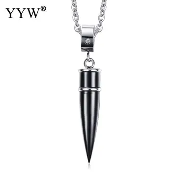 Stainless Steel Jewelry Necklace Bullet With Rhinestone 43mm Bullet Necklace For Men Male Accessories Collar Masculino 
Stainless Steel Jewelry Necklace Bullet With Rhinestone 43mm Bullet Necklace For Men Male Accessories Collar Masculino