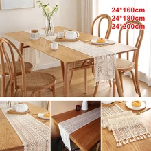 Crochet Lace Boho Table Runner Macrame Table Runner with Tassels for Cafe Home Wedding Party Kitchen Table Decor
Crochet Lace Boho Table Runner Macrame Table Runner with Tassels for Cafe Home Wedding Party Kitchen Table Decor