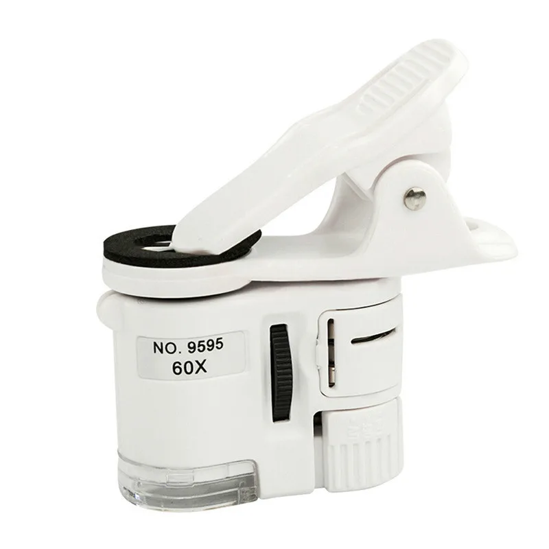 LED light camera 60 times magnifying glass mini portable universal mobile phone clip HD acrylic optical lens microscope
LED light camera 60 times magnifying glass mini portable universal mobile phone clip HD acrylic optical lens microscope