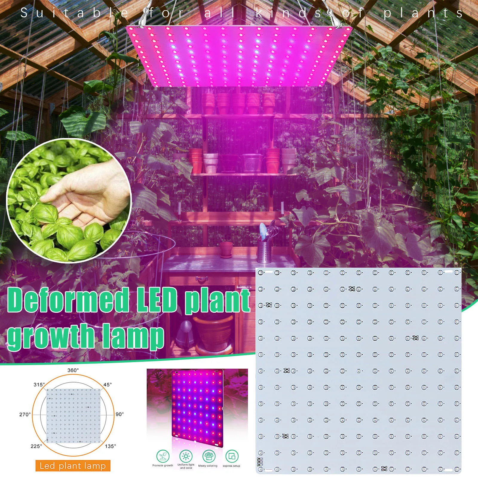LED Grow Light Phyto Lamp AC 85V 13W Full Spectrum Floodlight Indoor Outdoor Greenhouse Plant Hydroponic Spotlight | Освещение
