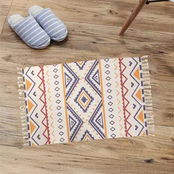 1 Pcs Hand-woven Cotton and Linen Floor Mat Bedroom Door Mat Living Room Bedroom Tapestry Decoration
1 Pcs Hand-woven Cotton and Linen Floor Mat Bedroom Door Mat Living Room Bedroom Tapestry Decoration