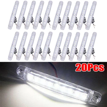 Turn signal Side Lights DC 24V Trailers Parking 100x15mm Bus Replacement 20pcs Set 9LED White
Turn signal Side Lights DC 24V Trailers Parking 100x15mm Bus Replacement 20pcs Set 9LED White