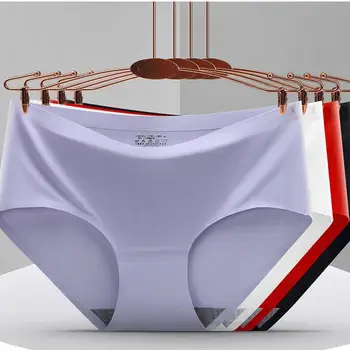 Sweet Sexy Underwear Ice Silk Seamless Solid Women's Underpants Mid Waist Elastic Abdomen Breathable Comfortable Female Panties
Sweet Sexy Underwear Ice Silk Seamless Solid Women's Underpants Mid Waist Elastic Abdomen Breathable Comfortable Female Panties