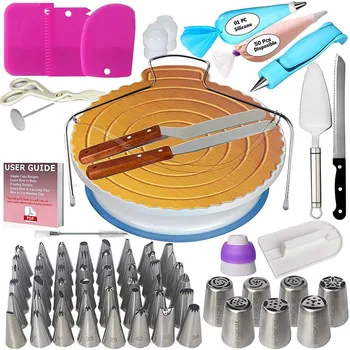 Turntable Set Multifunction Cake Decorating Kit Pastry Tube Fondant Tool Party Kitchen Dessert Baking Tools baking accessories
Turntable Set Multifunction Cake Decorating Kit Pastry Tube Fondant Tool Party Kitchen Dessert Baking Tools baking accessories