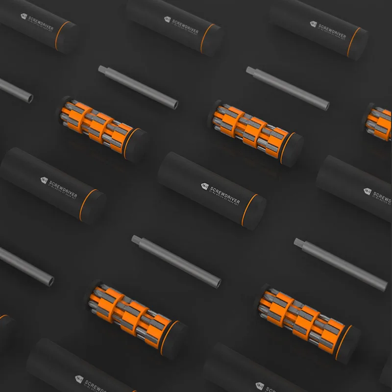 Mijia JIUXUN Screwdriver 18 In 1 DIY Household Wheel Storage Design 18Pcs Screw Bits Tool | Электроника