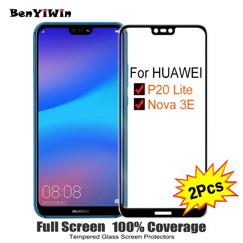 2PCS Screen Protector Tempered Glass 100% Full Cover For Huawei P20 Lite 9H Scratch Proof Protective Film Case For Nova 3E glass
2PCS Screen Protector Tempered Glass 100% Full Cover For Huawei P20 Lite 9H Scratch Proof Protective Film Case For Nova 3E glass