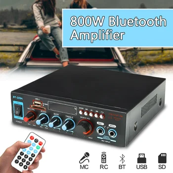 12/220V 800W Bluetooth HIFI Audio Power Amplifier Audio Home Theater Amplifiers with Remote Control Support SD Card FM USB
12/220V 800W Bluetooth HIFI Audio Power Amplifier Audio Home Theater Amplifiers with Remote Control Support SD Card FM USB