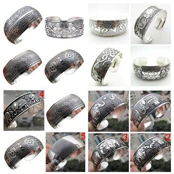 Women Fashion Vintage Style Tibetan Jewelry Antique Bohemian Bangle Antique Tibetan Carving Cuff Bracelets Bangles
Women Fashion Vintage Style Tibetan Jewelry Antique Bohemian Bangle Antique Tibetan Carving Cuff Bracelets Bangles
