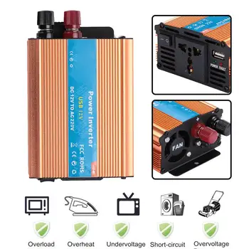 Power Inverter Car Inverter Electronic Charger Transformer Gold 300W Portable for Adapter Dc To Ac Converter
Power Inverter Car Inverter Electronic Charger Transformer Gold 300W Portable for Adapter Dc To Ac Converter