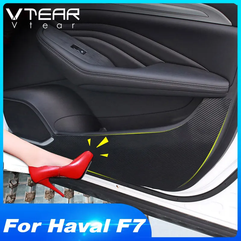 

Vtear Car Door Sill Anti-Scartch Pad Anti-Kick Carbon Fiber Protection Cover Stickers Exterior Accessories For Haval F7 F7X 2023