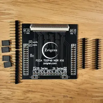 TSOP48 NOR X16 Adapter designed to work with the FlashcatUSB Mach1 and XPORT 2.0 Programmer
TSOP48 NOR X16 Adapter designed to work with the FlashcatUSB Mach1 and XPORT 2.0 Programmer