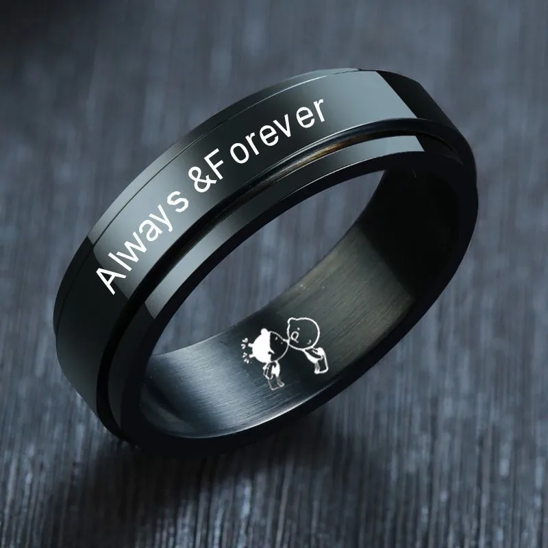 Personalized Spinner Ring 6mm Stainless Steel Rotatable Custom Name Date Initial Ring For Women Men Accessories
Personalized Spinner Ring 6mm Stainless Steel Rotatable Custom Name Date Initial Ring For Women Men Accessories