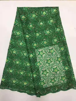 2020 Wholesale luxury quality African chiffon lace fabric with sequins 5 yards emerald green sequins lace fabric YYZ21
2020 Wholesale luxury quality African chiffon lace fabric with sequins 5 yards emerald green sequins lace fabric YYZ21