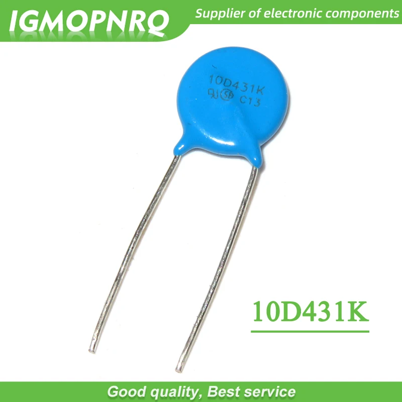 10 шт. Варистор 10D431K 430 в пьезорезистор 10D431 IGMOPNRQ | Электронные компоненты и