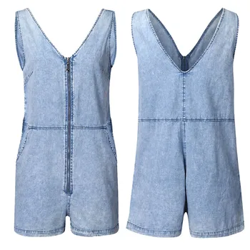 Women‘s Summer Denim Sleeveless Zipper Casual Loose Rompers Jumpsuit Playsuit #s 
Women‘s Summer Denim Sleeveless Zipper Casual Loose Rompers Jumpsuit Playsuit #s