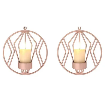 Set of 2 Wall Candle Holders for Living Room, Wall Sconces for Pillar Candles or Tea Light, for Bedroom, Rose Gold
Set of 2 Wall Candle Holders for Living Room, Wall Sconces for Pillar Candles or Tea Light, for Bedroom, Rose Gold