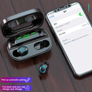 TWS Bluetooth Earphone 5.0 Dual In-Ear Wireless Earphones Digital Display HIFI Stereo Headset Waterproof Sports Headphones
TWS Bluetooth Earphone 5.0 Dual In-Ear Wireless Earphones Digital Display HIFI Stereo Headset Waterproof Sports Headphones