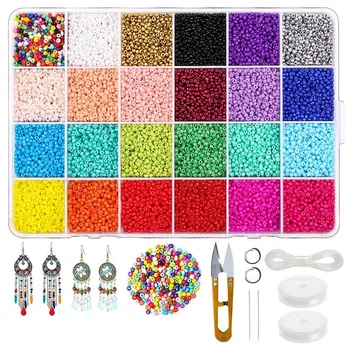 Multicolor Beaded Glass Beads in Bulk- Color Beaded Supplies with Crystal Cord for Jewelry Bracelet Making and Beading
Multicolor Beaded Glass Beads in Bulk- Color Beaded Supplies with Crystal Cord for Jewelry Bracelet Making and Beading