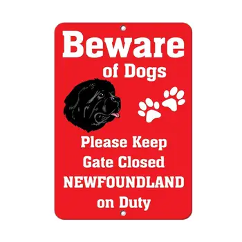 Newfoundland Dog Beware of Fun Novelty Metal Sign 8" X 12" inch; 
Newfoundland Dog Beware of Fun Novelty Metal Sign 8" X 12" inch;