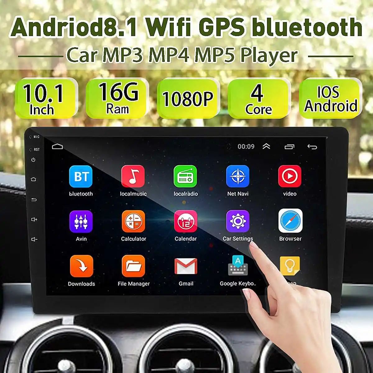 10.1'' Touch Screen 2Din Car Radio Android 8.1 FM AUX MP5 Player bluetooth 2 USB MP5 Player
10.1'' Touch Screen 2Din Car Radio Android 8.1 FM AUX MP5 Player bluetooth 2 USB MP5 Player