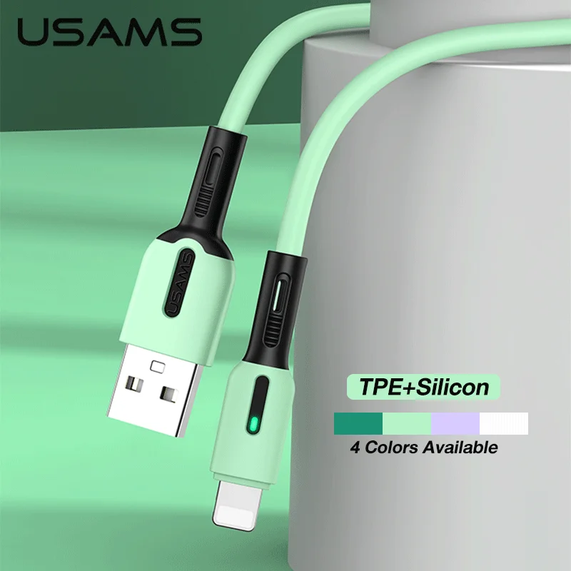 Usb кабель USAMS C Lightning для Iphone Type Xiaomi Redmi 9 Samsung Galaxy S9 Micro USB передачи данных со